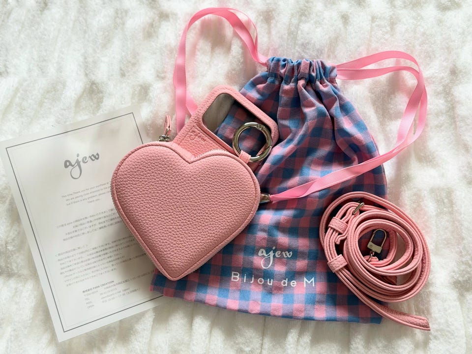 Bijou De Mコラボ PU HEART pocket case (MagSafe対応iPhoneケース