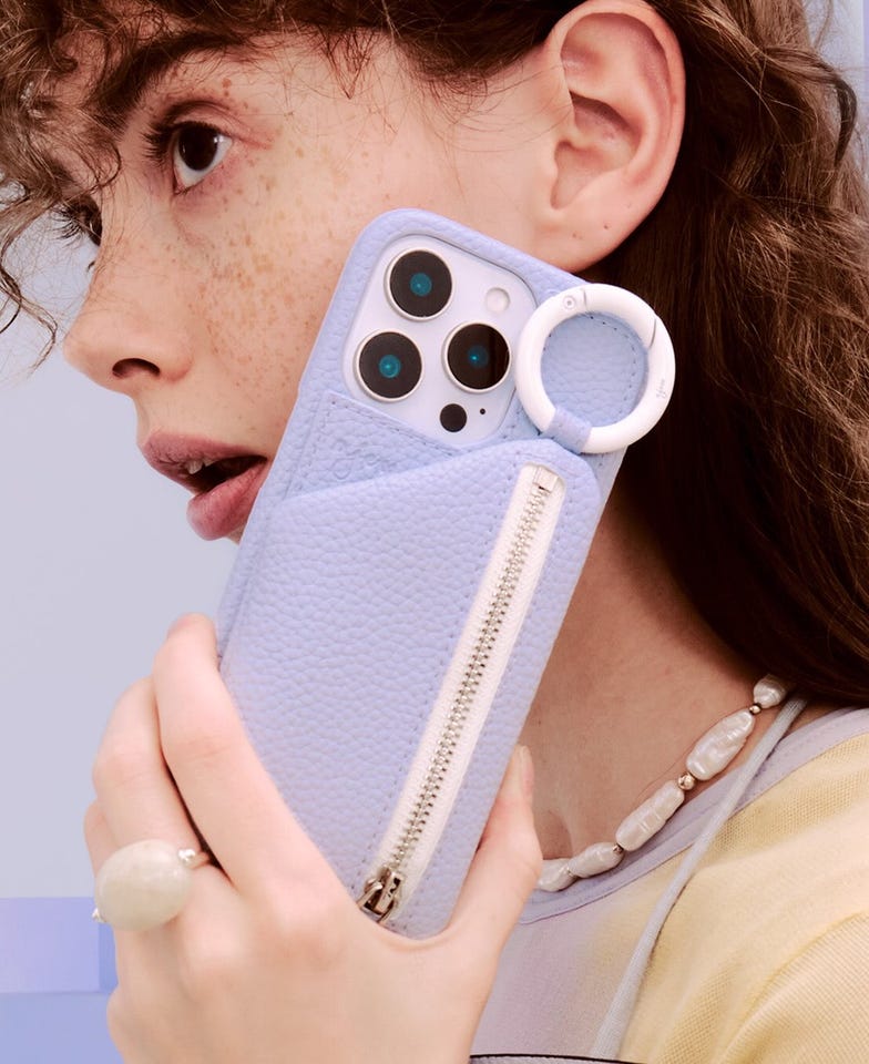 cadenas zipphone case スマホショルダー対応iPhoneケース | lilac