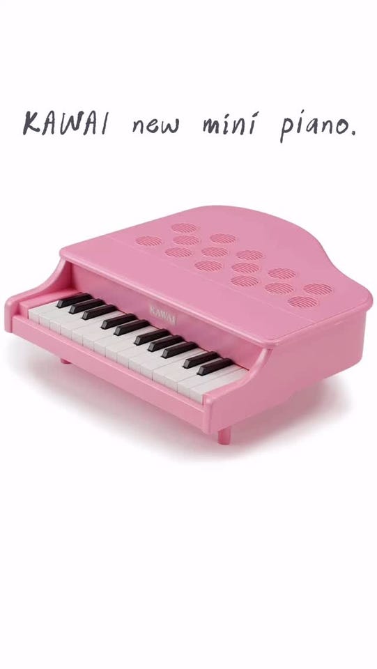 KAWAI (カワイ) ミニピアノ P-25 1186 ブロッサムピンク 日本製