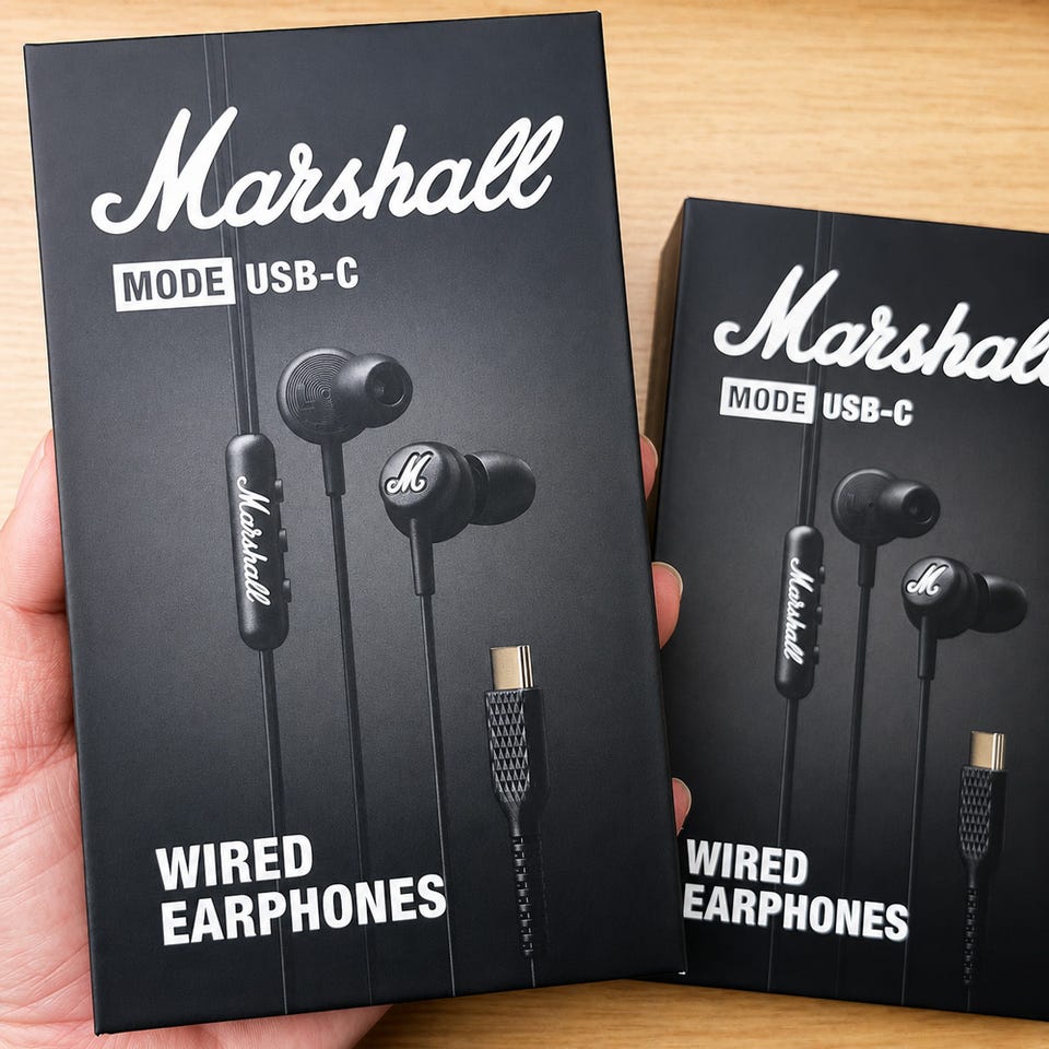マーシャル イヤホン MODE USB-C Black Marshall 有線イヤホン USB-C