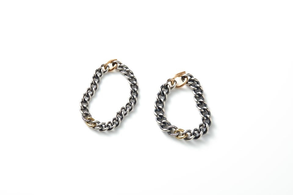 HUMETE CHAIN BRACELET SV K18YG White Diamond 0.12ct | hum(ハム
