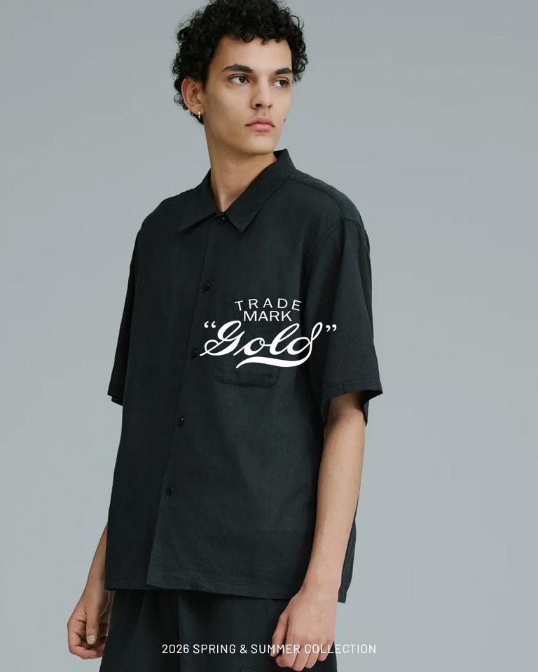 SELVEDE OXFORD S/S OPEN SHIRT | GOLD(ゴールド) / トップス 半袖