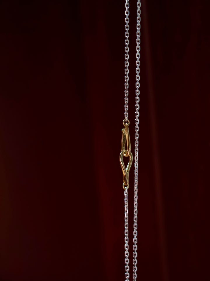 INFINITY HOOK CABLE CHAIN（18K GOLD ACCENT）-XS -50cm- | LARRY