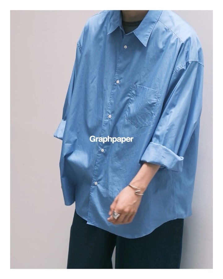 Broad L/S Oversized Regular Collar Shirt | Graphpaper(グラフ