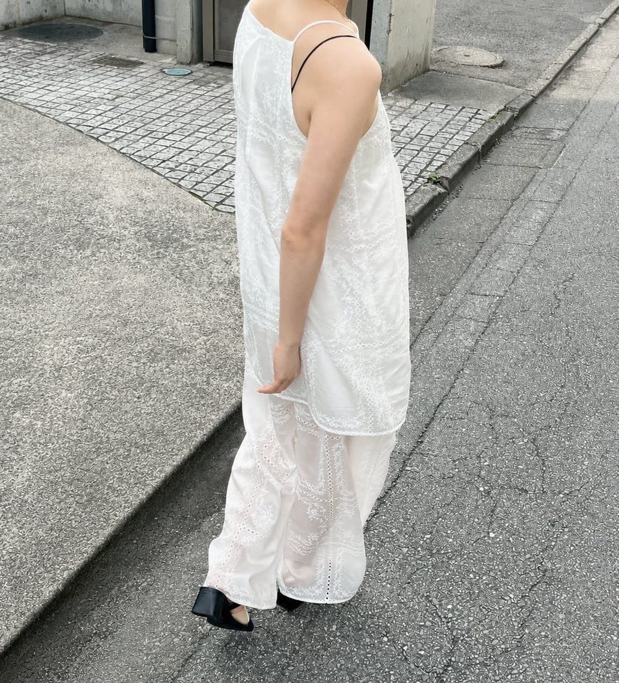 レディース】EMBROIDERY LACE CAMI ALL IN ONE | CLANE(クラネ