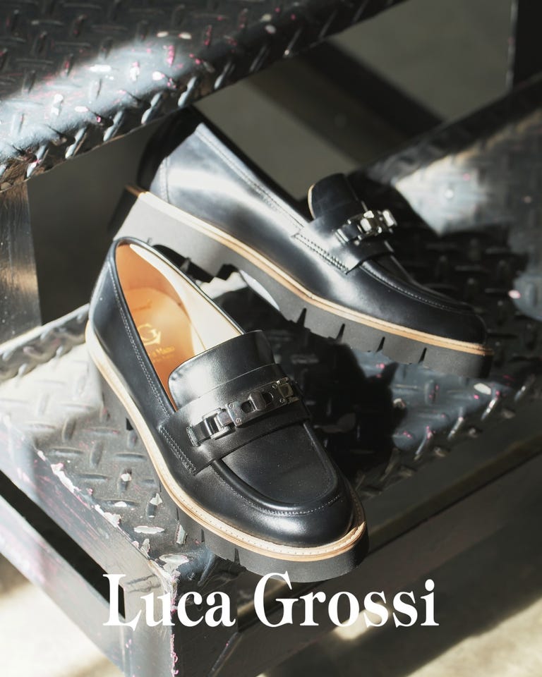 ルカ グロッシ Luca Grossi バイカラータンクソールローファー