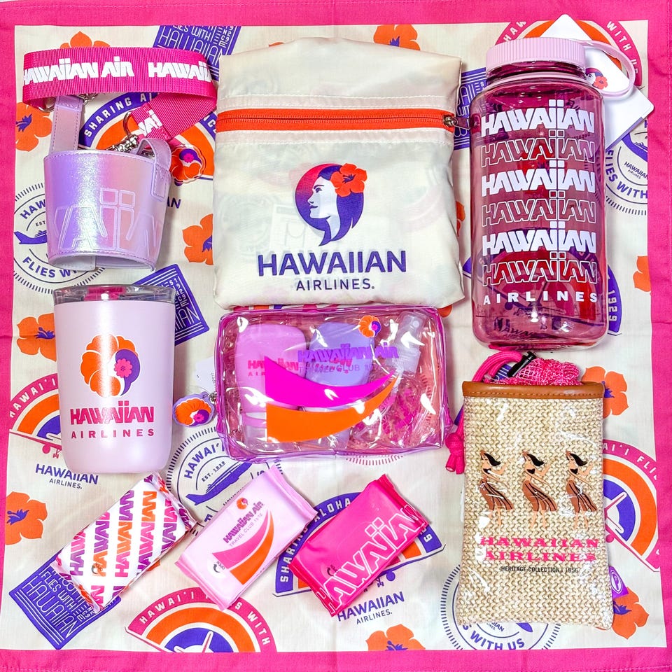 PLAZA BASICS HAWAIIAN AIRLINES ハワイアン航空 簡易保冷バッグ S
