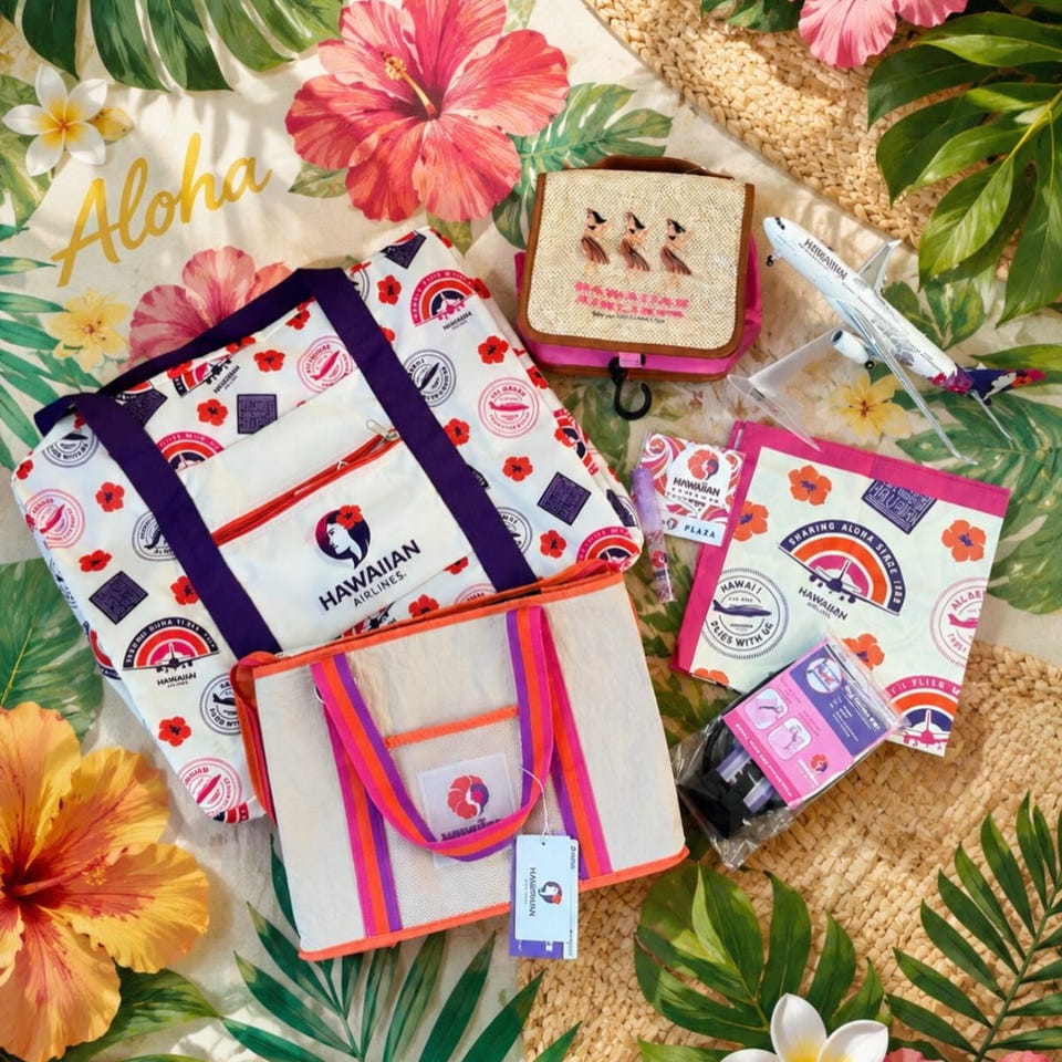 PLAZA BASICS HAWAIIAN AIRLINES ハワイアン航空 簡易保冷バッグ