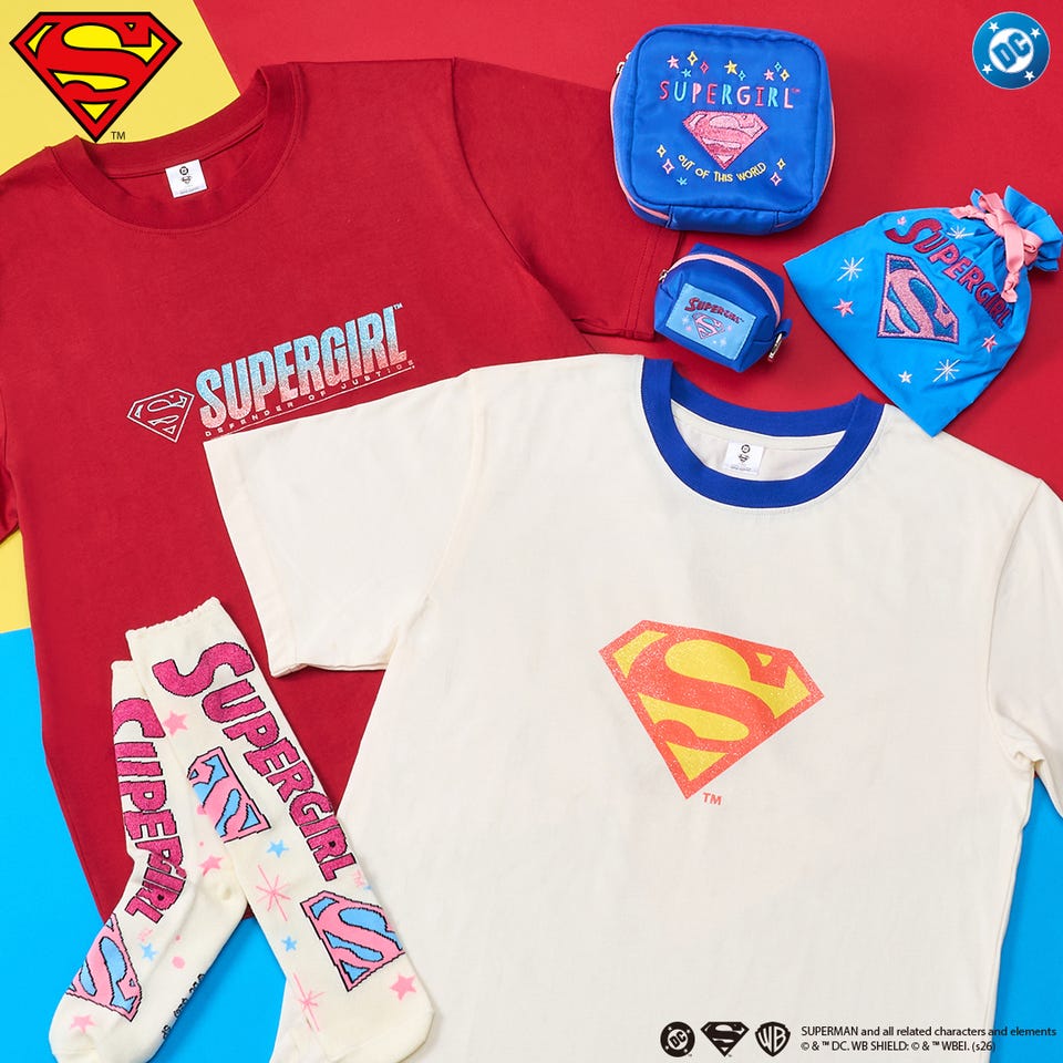 SUPERGIRL スーパーガール Tシャツ レッド (ベーシック)(レッド): 通常
