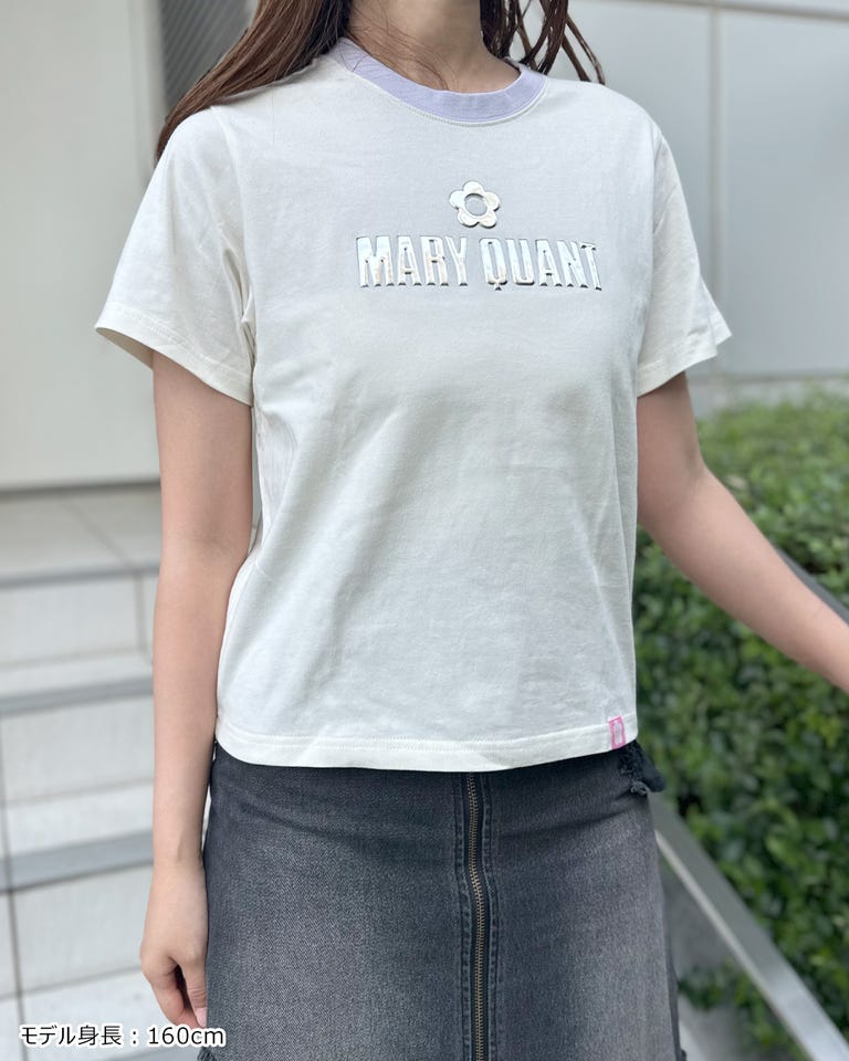MARY QUANT マリークワント ショート丈Tシャツ(ピンク): 通常