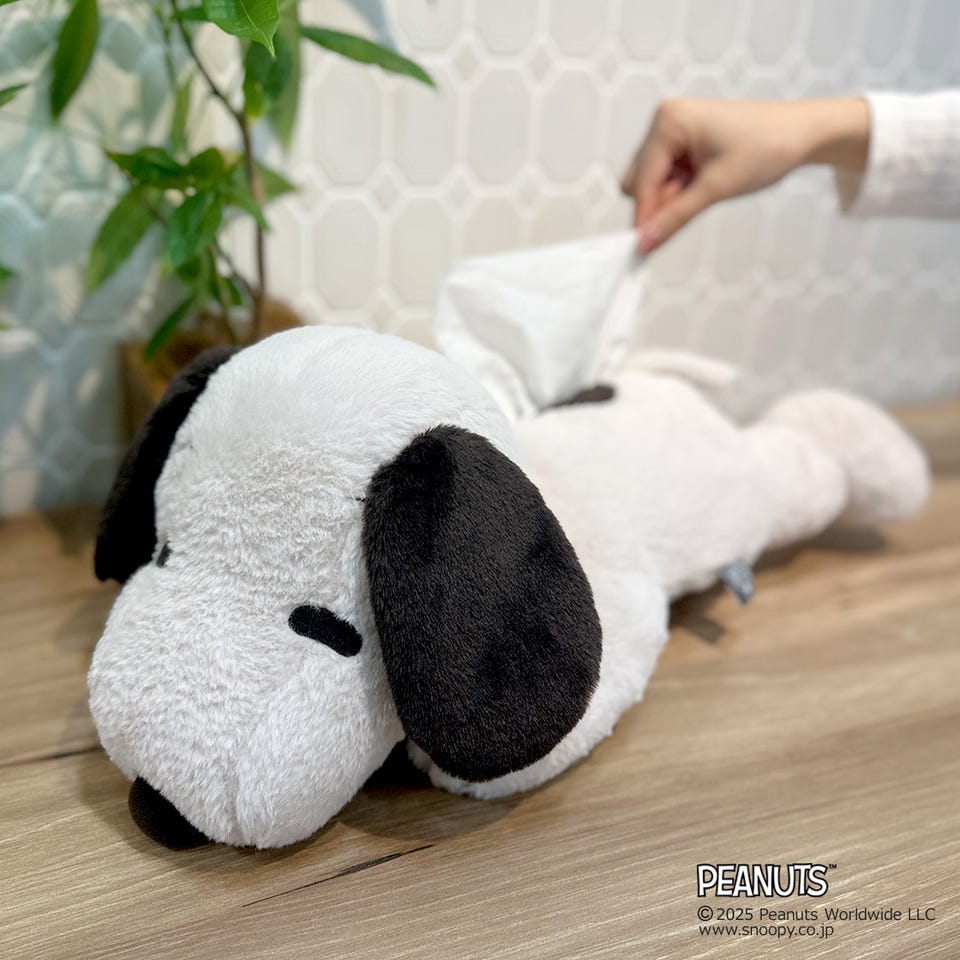 スヌーピー PEANUTS スヌーピー ぬいぐるみティッシュケース モカ(モカ