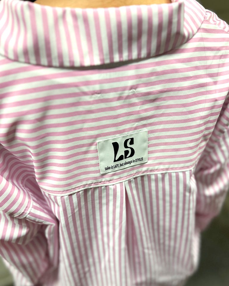 Lazy Styles レイジースタイルズ オーバーサイズ ストライプ シャツ