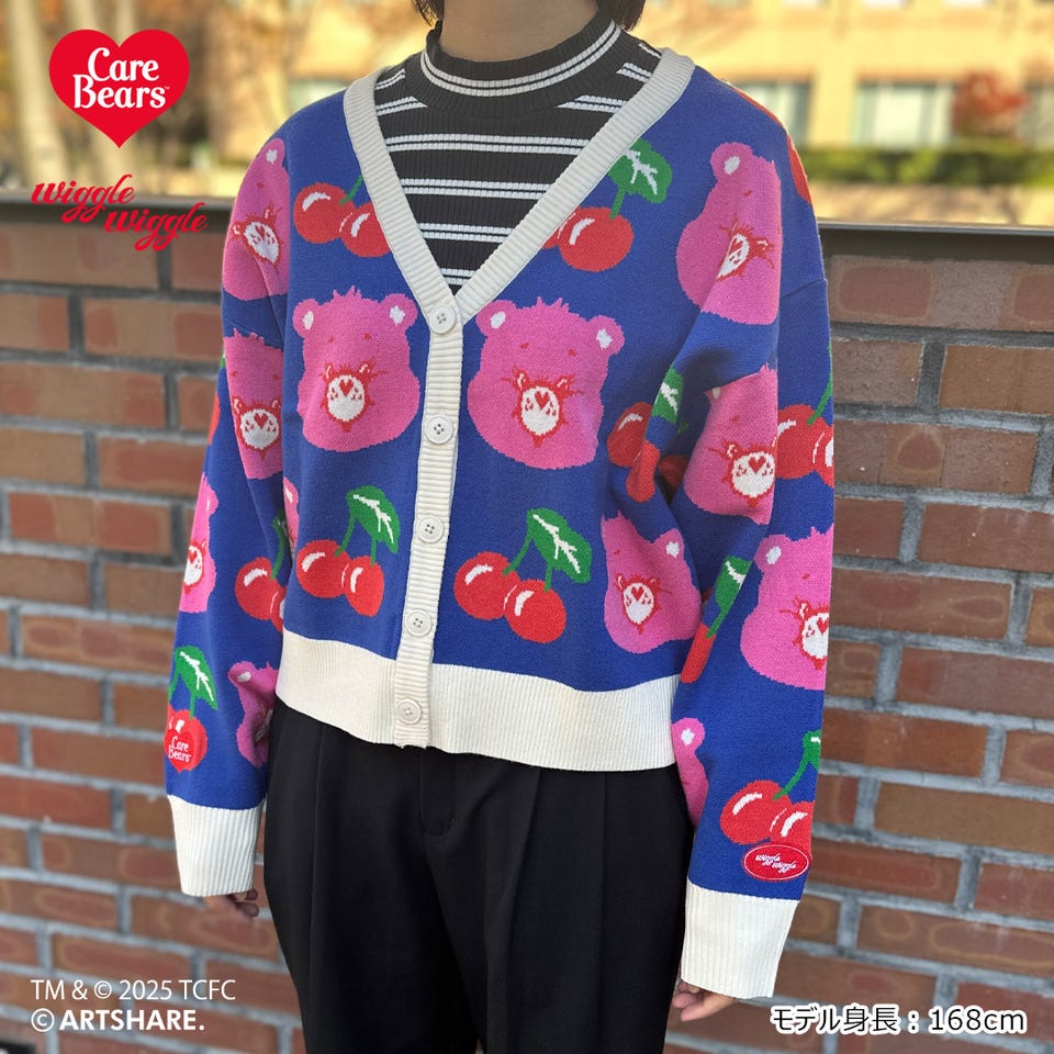 【完売品】ケアベア ウィグルウィグル ニットカーディガン レインボー Care Bears ケアベア wiggle wiggle ウィグルウィグル ニット