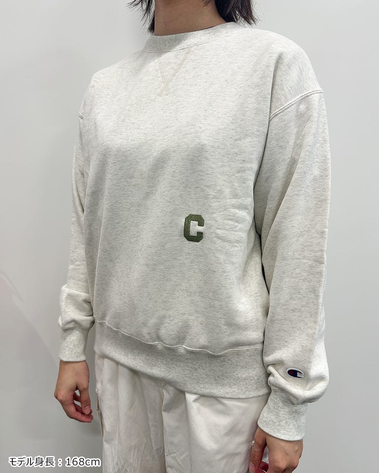 Champion チャンピオン ラメ刺しゅう スウェット(グレー): 通常