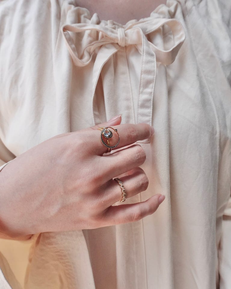 glimmer] new moon circle pave diamond ring｜ARTIDA OUD（アル