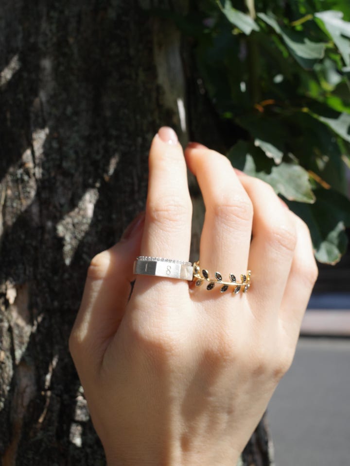 citronnier] leaves pave diamonds ring｜ARTIDA OUD（アルティーダ