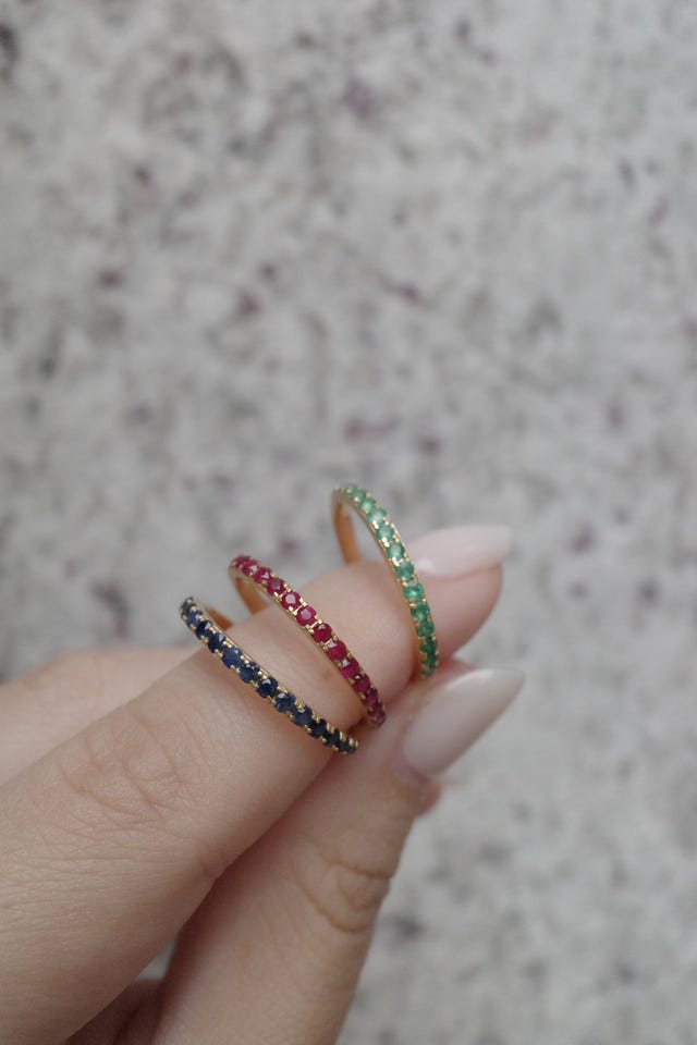 ancient] sapphire half eternity ring｜ARTIDA OUD（アルティーダ