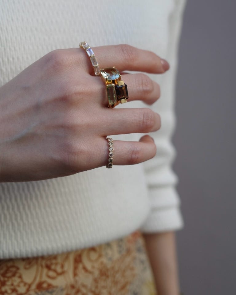 ancient] rectangle smoky quartz ring｜ARTIDA OUD（アルティーダ