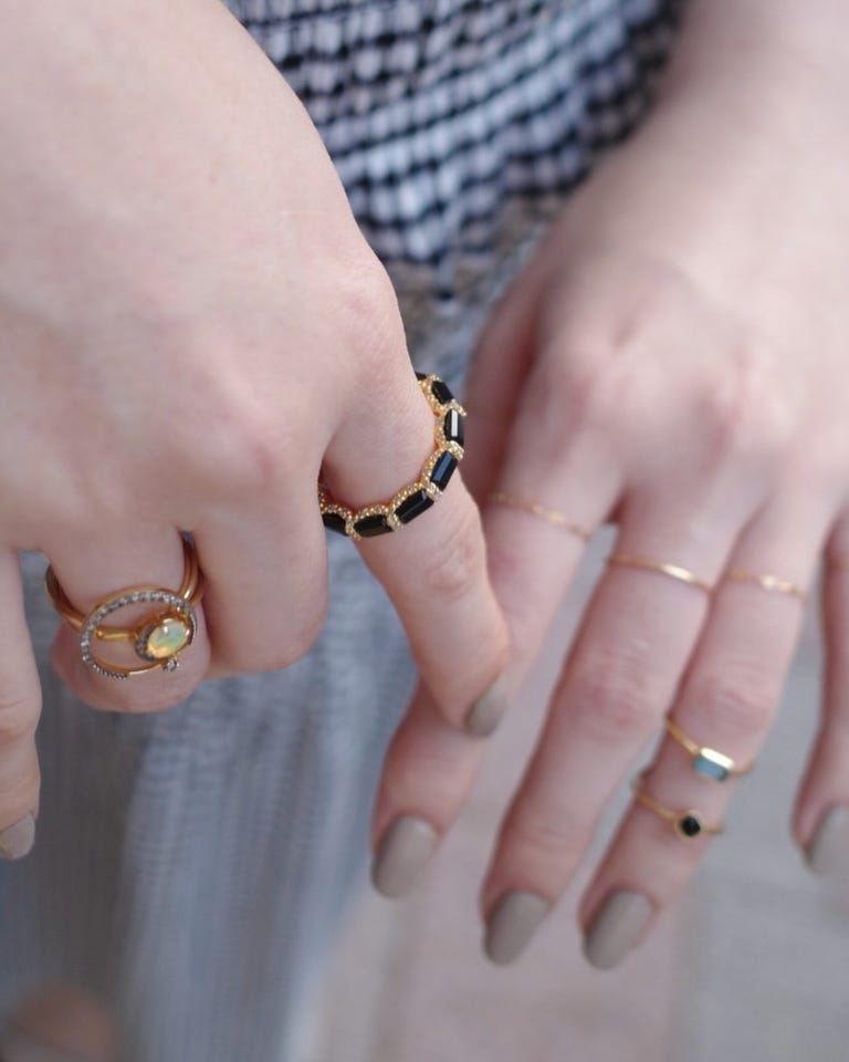 elafonisi] opal new moon pave diamond ring｜ARTIDA OUD（アル