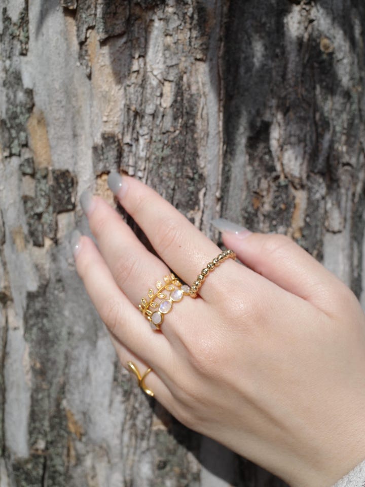 citronnier] leaf pave white diamond ring｜ARTIDA OUD（アルティーダ