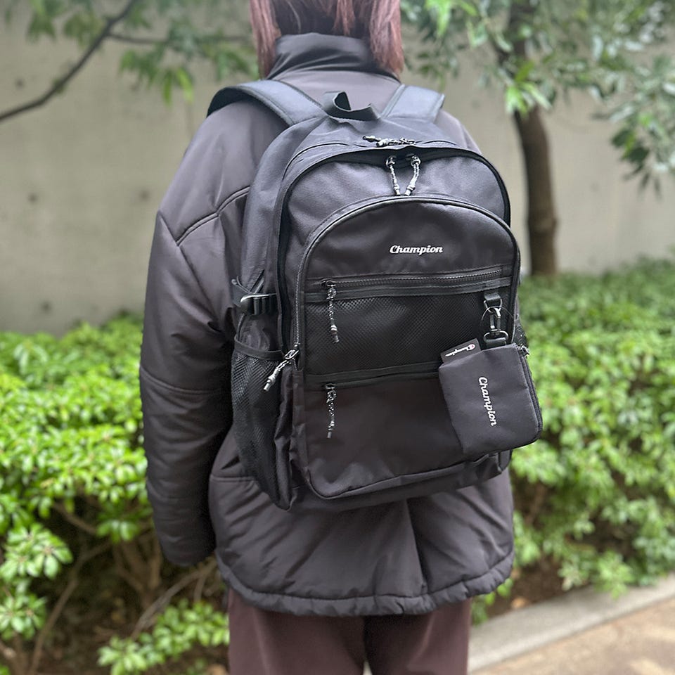 Champion チャンピオン シルバーロゴ バックパック ブラック 30L