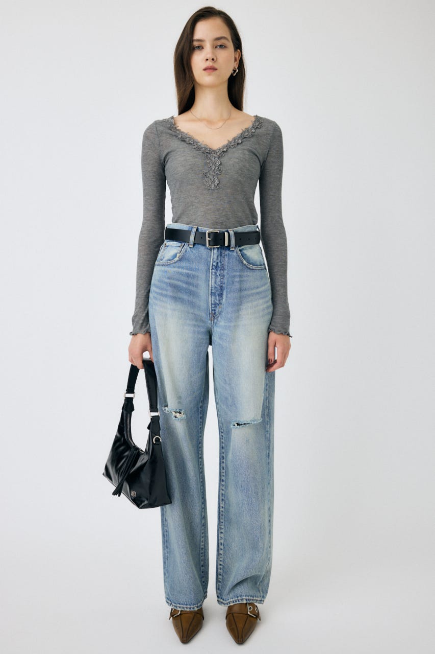 MOUSSY | HW CRASH LOOSE STRAIGHT (ワイド ) |SHEL'TTER WEBSTORE