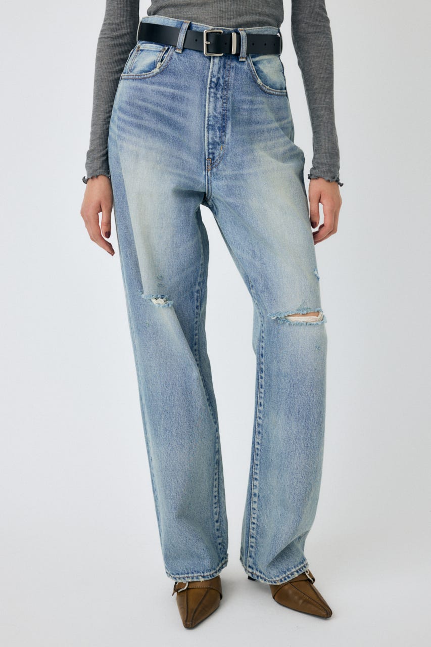 パンツ HW BEACH LOOSE STRAIGHT moussy MOUSSY | HW CRASH LOOSE STRAIGHT (ワイド ) |SHEL'TTER WEBSTORE
