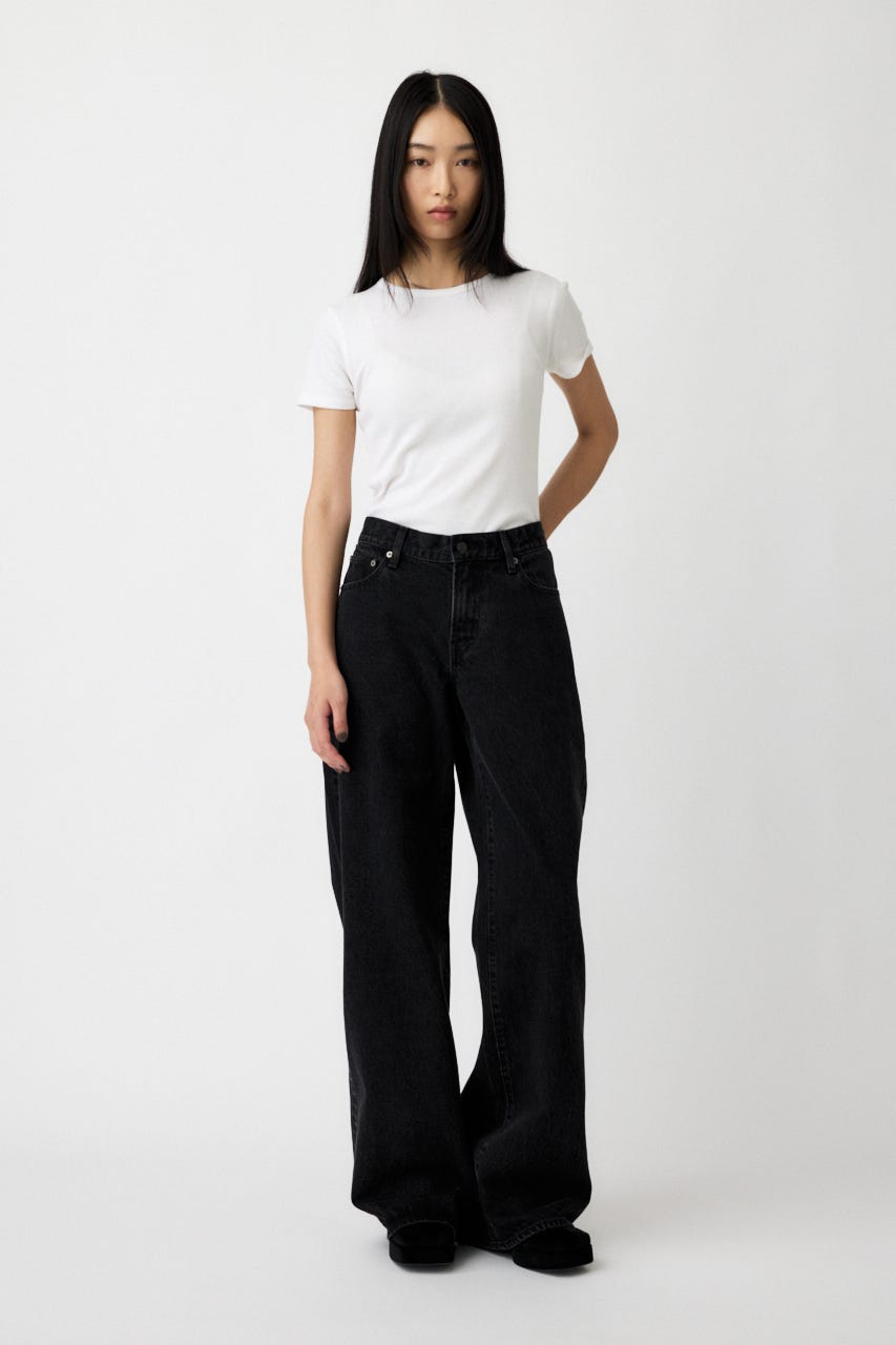 LOW SLUNG WIDE ストレート BLK 0