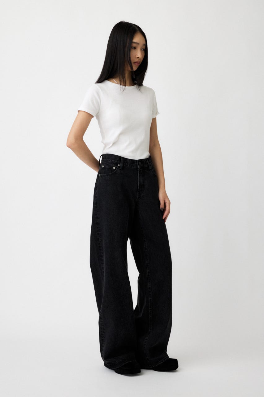 LOW SLUNG WIDE ストレート BLK 0