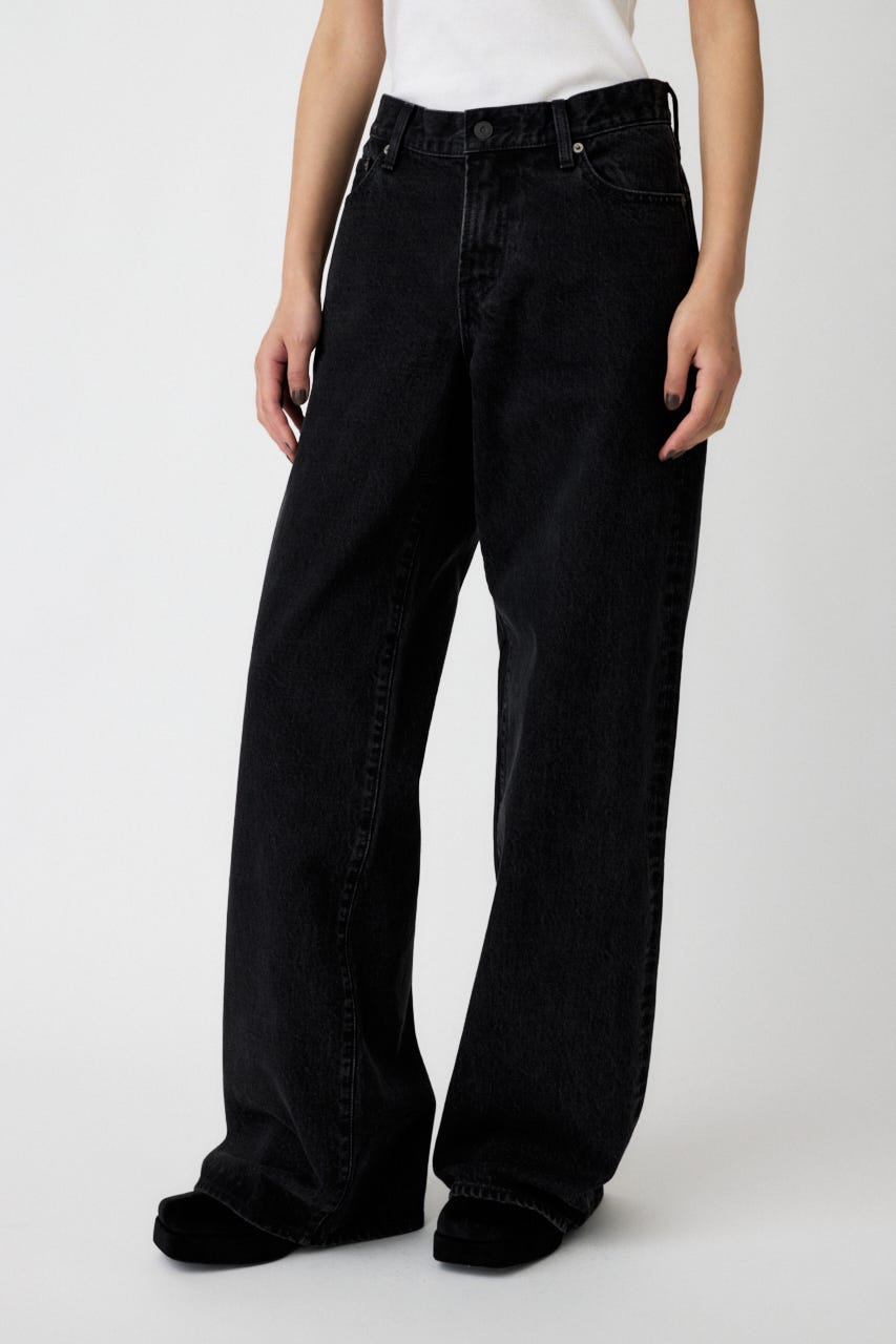 LOW SLUNG WIDE ストレート BLK 0