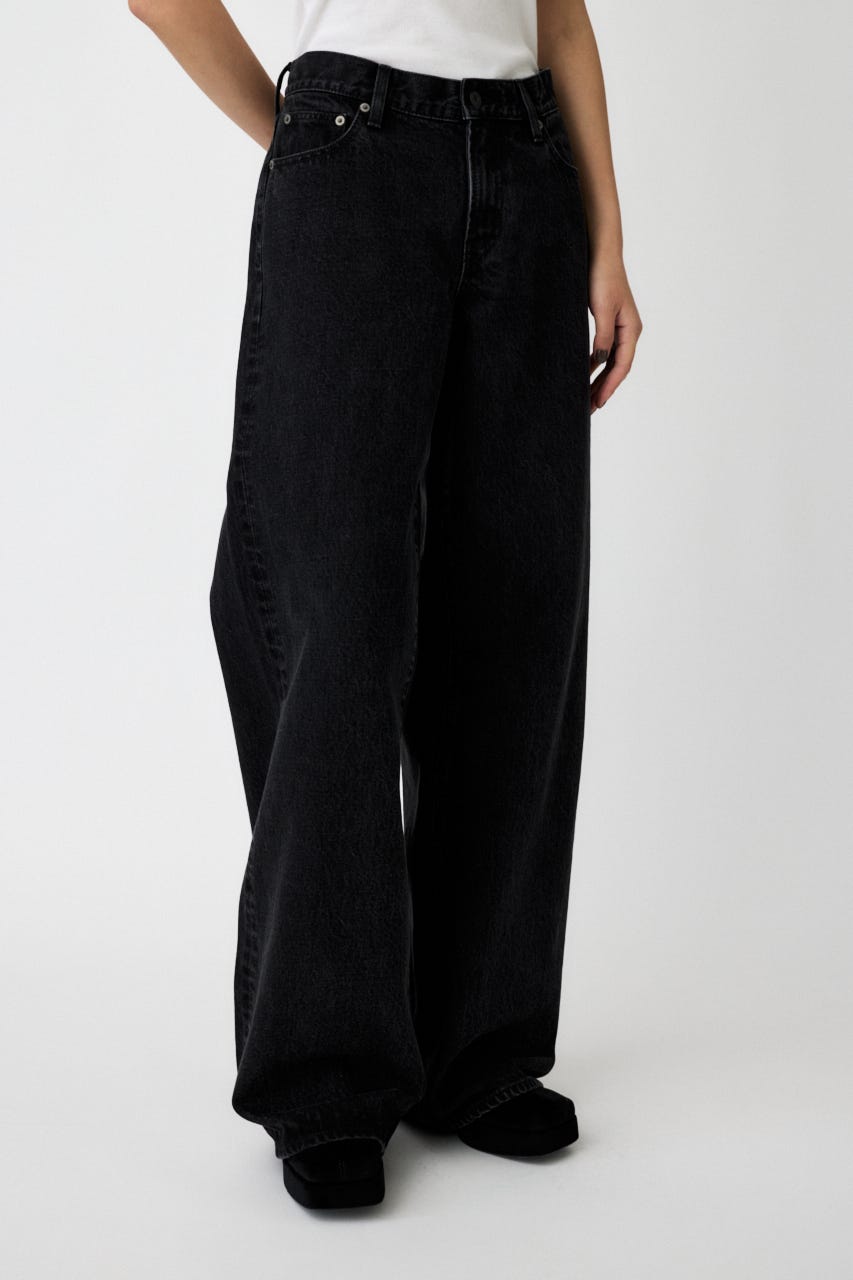 LOW SLUNG WIDE ストレート BLK 0