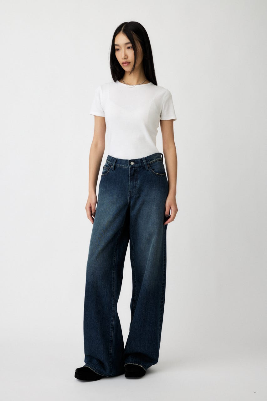 LOW SLUNG WIDE ストレート D/BLU 1