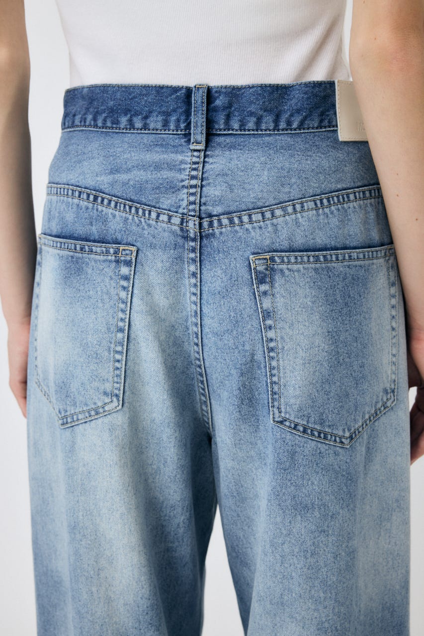 【新品】moussy ハイウェスト　ストレートデニム MOUSSY | TUCKED WAIST LOOSE ストレートデニム (ワイド ) |SHEL