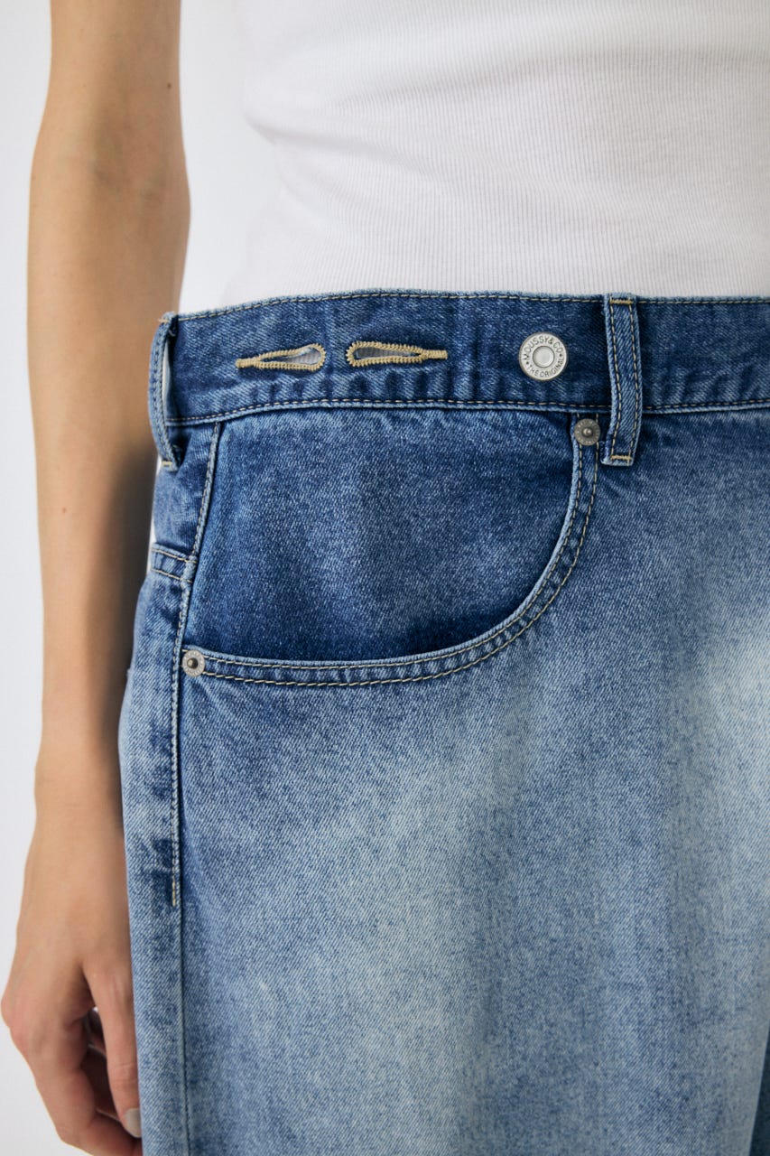 MOUSSY | TUCKED WAIST LOOSE ストレートデニム (ワイド ) |SHEL