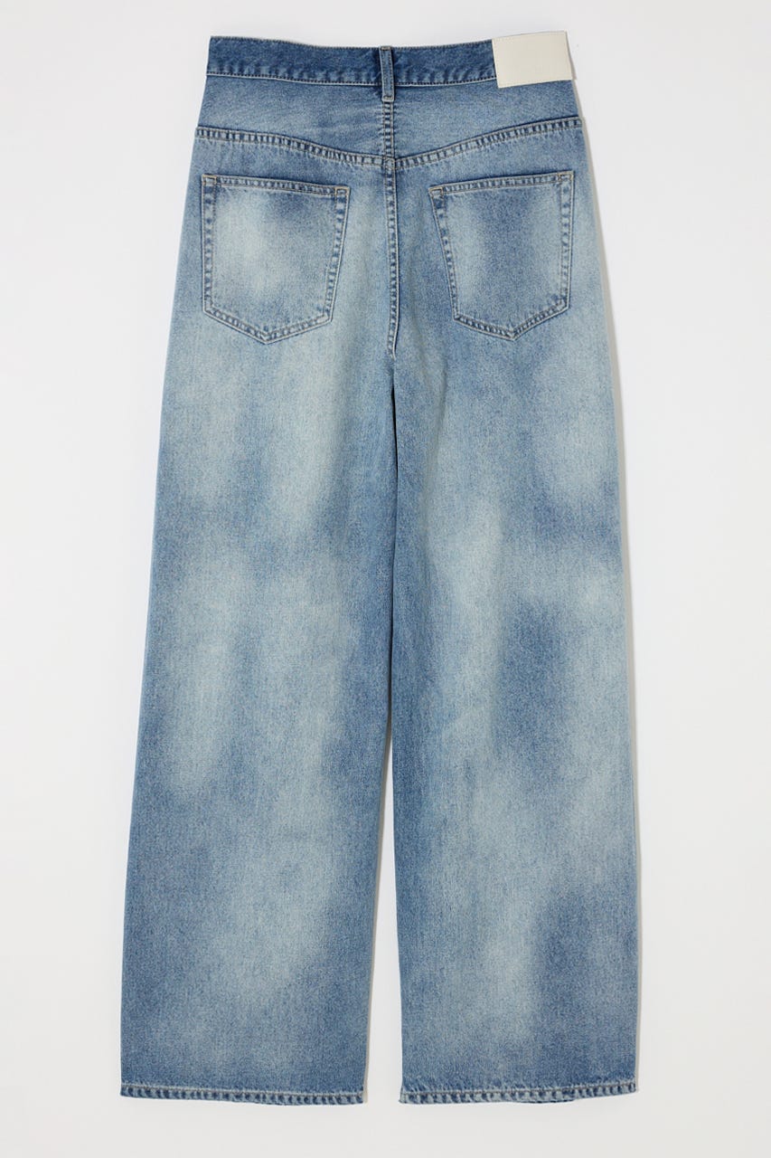 MOUSSY | TUCKED WAIST LOOSE ストレートデニム (ワイド ) |SHEL