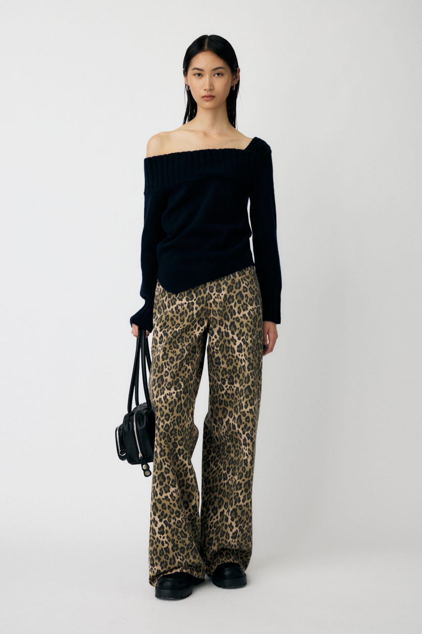 レオページ MOUSSY | LEO PRNTED WIDE ストレート (ワイド ) |SHEL'TTER