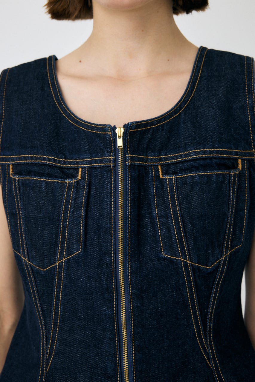 MOUSSY | WAIST FIT デニムベスト (シャツ・ブラウス ) |SHEL