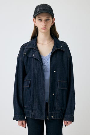 未使用moussy☆ディズニーコラボノーカラーデニムジャケット レディースデニムジャケット ノーカラー デニムジャケット[品番