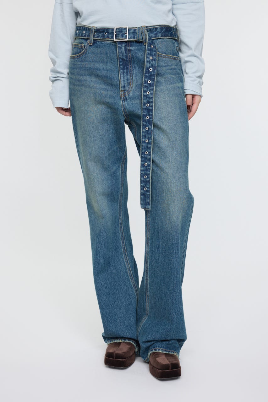 LOW SLUNG ブーツカットパンツ BLU 1