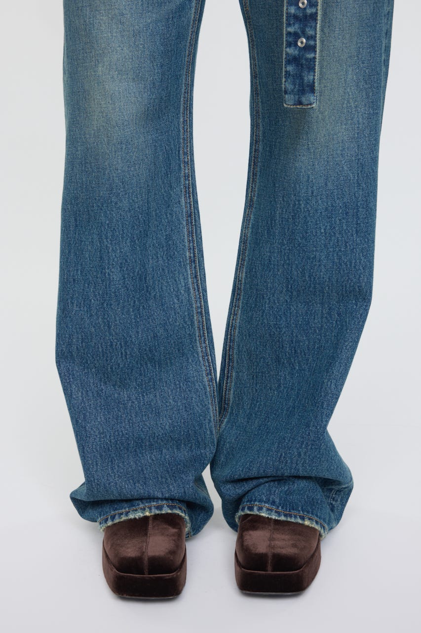 LOW SLUNG ブーツカットパンツ BLU 1