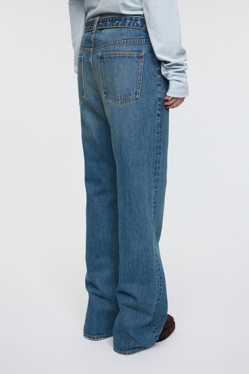 LOW SLUNG ブーツカットパンツ BLU 1