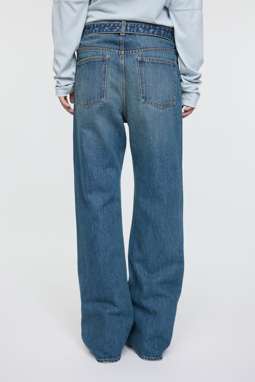 LOW SLUNG ブーツカットパンツ BLU 1