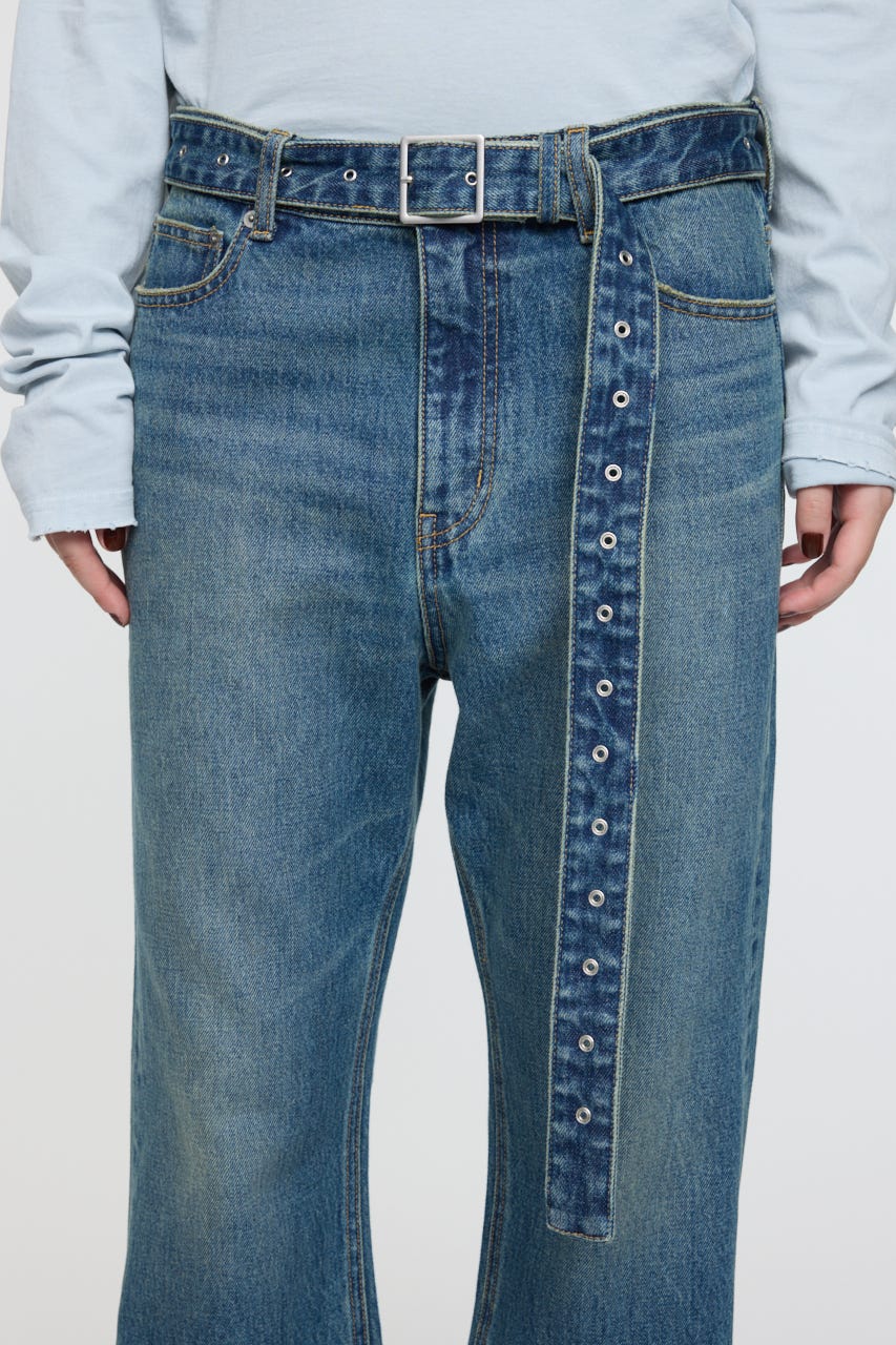 LOW SLUNG ブーツカットパンツ BLU 1