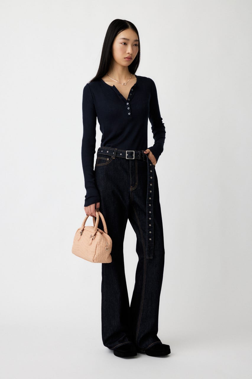 LOW SLUNG ブーツカットパンツ One Wash 2