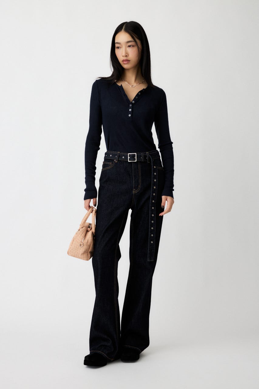 LOW SLUNG ブーツカットパンツ One Wash 2