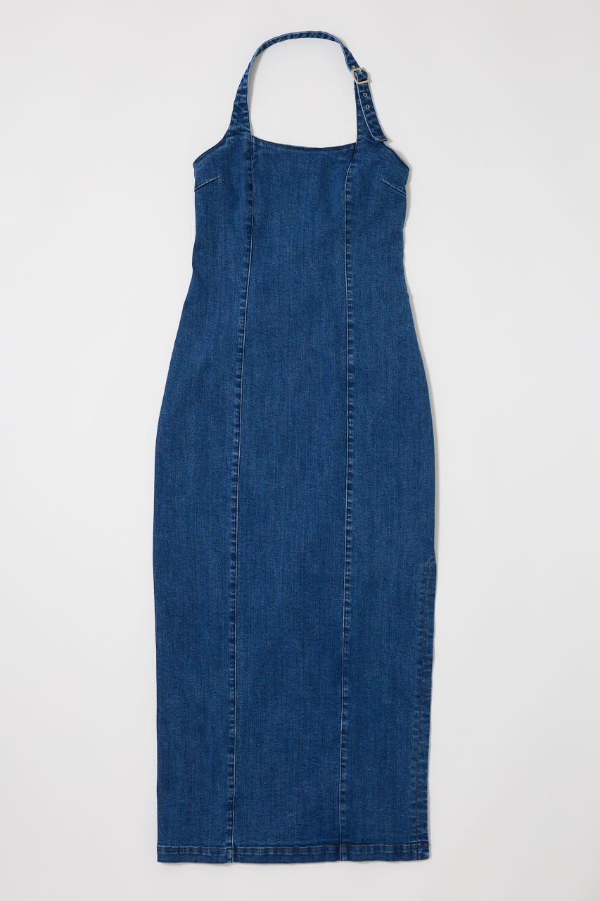 moussy デニムワンピース AZUL BY MOUSSY | ロングデニムワンピース (ワンピース(ミニ