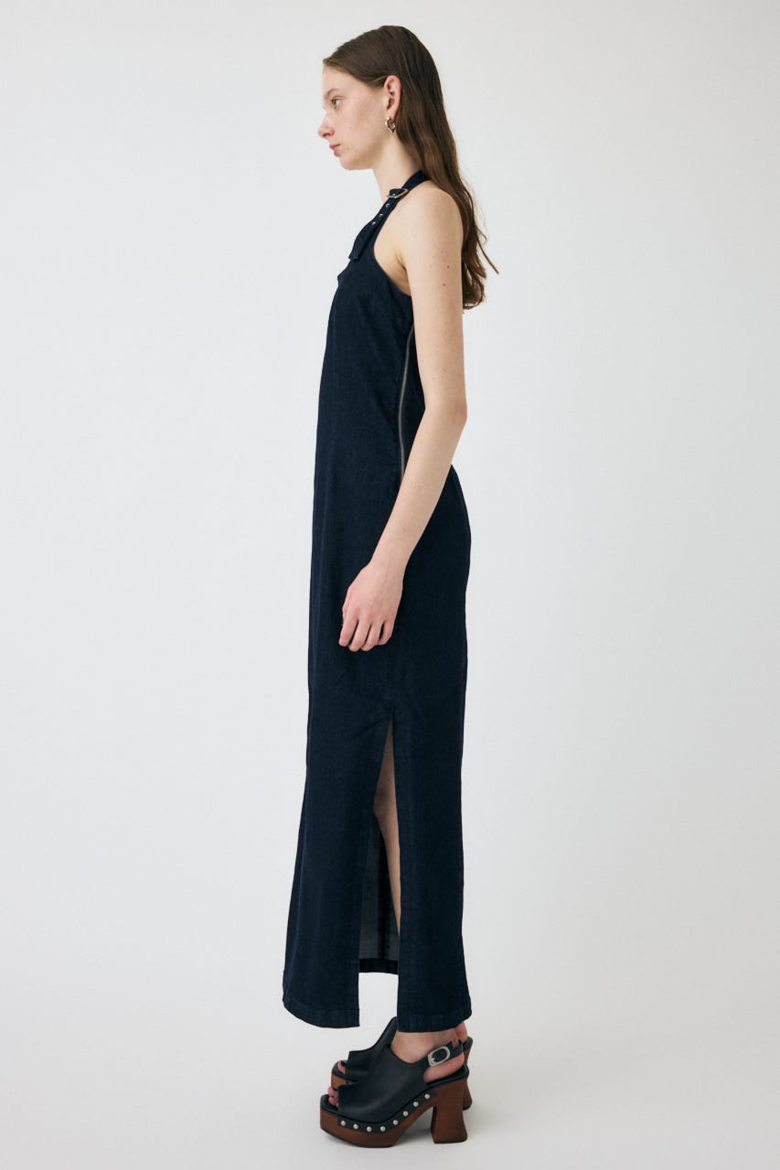 MOUSSY | HALTER STRAP デニムドレス (ワンピース(ロング