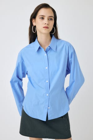 MOUSSY◆ポロシャツ/FREE/ポリエステル/BLU/010GAJ01-5130-1 MOUSSY(マウジー) / UMBROユニフォーム/ポロシャツ/FREE