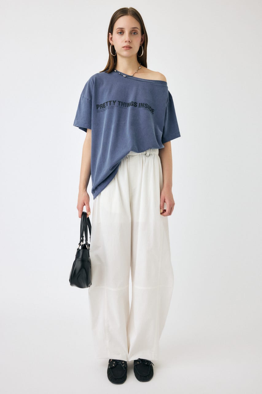 パンツ MOUSSY CURVED LINE CHEMICAL BAGGY MOUSSY | CURVED LINE CHEMICAL BAGGY (ワイド ) |SHEL'TTER