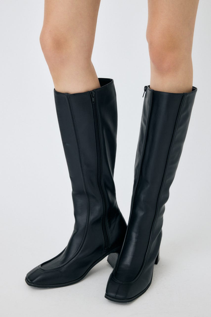 MOUSSY | 【ViVi掲載】SQUARE TOE ロングブーツ (ブーツ ) |SHEL